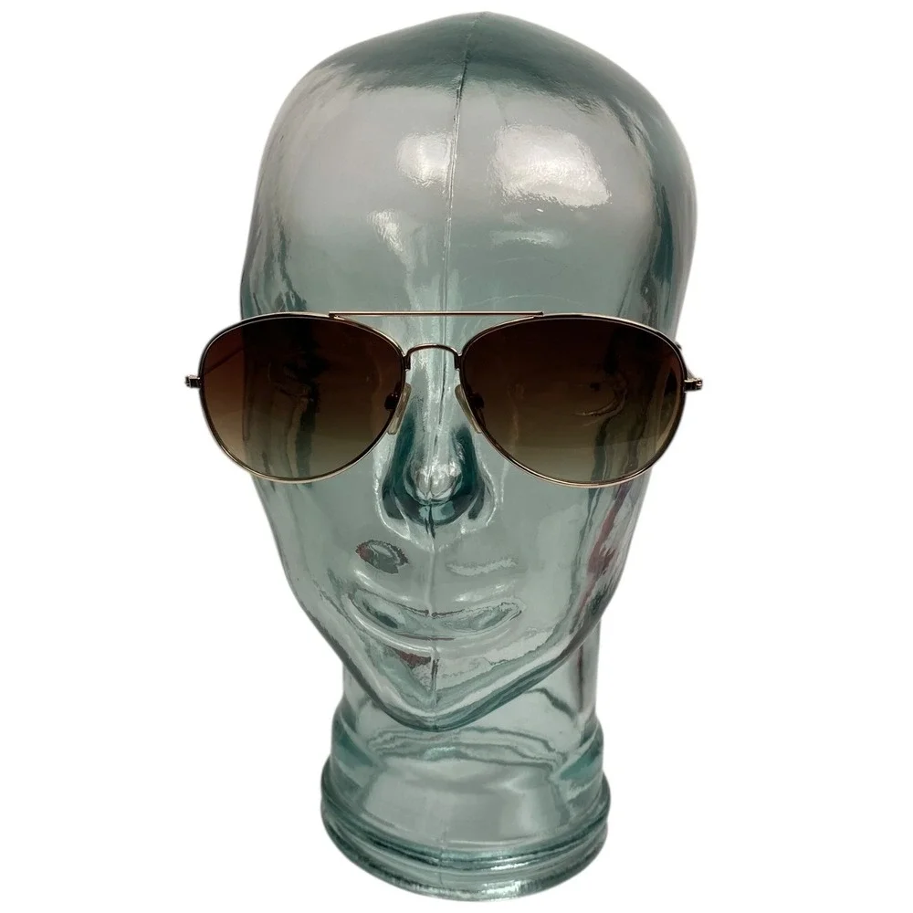 Dockers Aviator Sunglasses Gold Frame Brown Gradient Lenses UV Protection D14Q‎